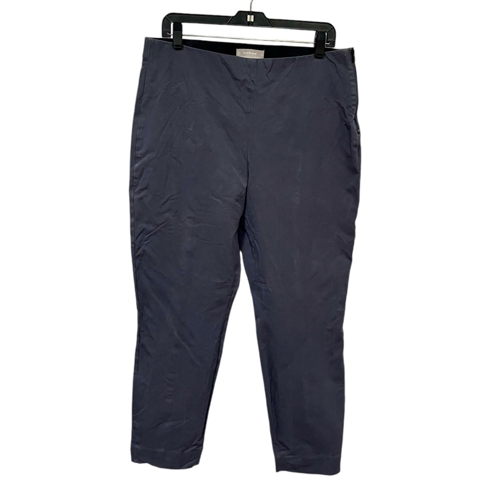 Everlane The Side Zip Stretch Cotton High Rise Ankle Pant Slate Gray Women’s 16